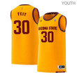 Youth #30 Kyle Feit Yellow Retro Arizona State Sun Devils Basketball Jersey