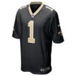 Chris Olave #1 New Orleans Saints Nike 2022 Draft First Round Pick Game Jersey In Black
