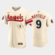 Men's Los Angeles Angels #9 Jack Mayfield 2022 City Connect Cream Jersey