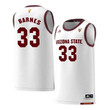 Men #33 Bo Barnes White Retro Arizona State Sun Devils Basketball Jersey