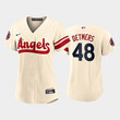 Reid Detmers #48 Los Angeles Angels Reid Detmers 2022 City Connect Cream Women's Jersey
