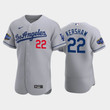 Los Angeles Dodgers Clayton Kershaw #22 Road Gray 2022 All-Star Game Jersey