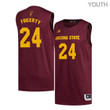 Youth #24 Grant Fogerty Maroon Arizona State Sun Devils Basketball Jersey