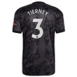 Kieran Tierney #3 Arsenal 2022/23 Away Player Men Jersey - Black