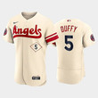 Men's Los Angeles Angels #5 Matt Duffy 2022 City Connect Cream Jersey