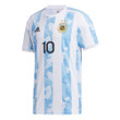 Argentina National Team 2022 Qatar World Cup Lionel Messi #10 White - Light Blue Home Men Jersey