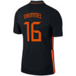 Netherlands National Team 2022 Qatar World Cup Joel Drommel #16 Black Away Men Jersey