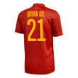 Spain National Team 2022 Qatar World Cup Bryan Gil #21 Red Home Men Jersey