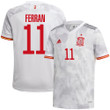 Spain National Team 2022 Qatar World Cup Ferran Torres #11 White Away Men Jersey