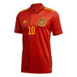 Spain National Team 2022 Qatar World Cup Thiago Alcantara #10 Red Home Men Jersey