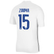 France National Team 2022 Qatar World Cup Kurt Zouma #15 White Away Men Jersey