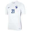 France National Team 2022 Qatar World Cup Lucas Hernandez #21 White Away Men Jersey