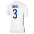 France National Team 2022 Qatar World Cup Leo Dubois #3 White Away Men Jersey