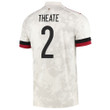 Belgium National Team 2022 Qatar World Cup Arthur Theate #2 White Away Men Jersey