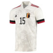 Belgium National Team 2022 Qatar World Cup Thomas Meunier #15 White Away Men Jersey