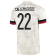 Belgium National Team 2022 Qatar World Cup Alexis Saelemaekers #22 White Away Men Jersey