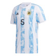 Argentina National Team 2022 Qatar World Cup Leandro Paredes #5 White - Light Blue Home Men Jersey