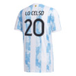 Argentina National Team 2022 Qatar World Cup Giovani Lo Celso #20 White - Light Blue Home Men Jersey