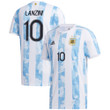 Argentina National Team 2022 Qatar World Cup Manuel Lanzini #10 White - Light Blue Home Men Jersey