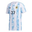 Argentina National Team 2022 Qatar World Cup Roberto Pereyra #37 White - Light Blue Home Men Jersey