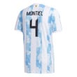 Argentina National Team 2022 Qatar World Cup Gonzalo Montiel #4 White - Light Blue Home Men Jersey