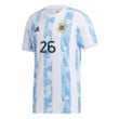 Argentina National Team 2022 Qatar World Cup Nahuel Molina #26 White - Light Blue Home Men Jersey