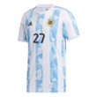 Argentina National Team 2022 Qatar World Cup Juli�n Alvarez #27 White - Light Blue Home Men Jersey