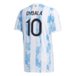 Argentina National Team 2022 Qatar World Cup Paulo Dybala #10 White - Light Blue Home Men Jersey