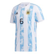 Argentina National Team 2022 Qatar World Cup German Pezzella #6 White - Light Blue Home Men Jersey