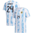 Argentina National Team 2022 Qatar World Cup Alejandro Gomez #24 White - Light Blue Home Men Jersey