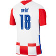 Croatia National Team 2022 Qatar World Cup Mislav Orsic #18 Red - White Home Men Jersey