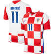Croatia National Team 2022 Qatar World Cup Marcelo Brozovic #11 Red - White Home Men Jersey