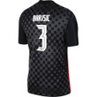 Croatia National Team 2022 Qatar World Cup Borna Barisic #3 Black Away Men Jersey