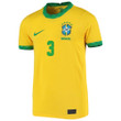 Brazil National Team 2022 Qatar World Cup Thiago Silva #3 Gold Home Men Jersey
