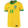 Brazil National Team 2022 Qatar World Cup Eder Militao #14 Gold Home Men Jersey