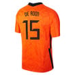 Netherlands National Team 2022 Qatar World Cup Marten de Roon #15 Orange Home Men Jersey
