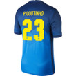 Brazil National Team 2022 Qatar World Cup Philippe Coutinho #23 Coastal Blue Away Men Jersey