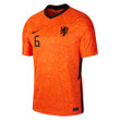 Netherlands National Team 2022 Qatar World Cup Tyrell Malacia #6 Orange Home Men Jersey