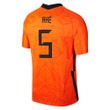 Netherlands National Team 2022 Qatar World Cup Nathan Ake #5 Orange Home Men Jersey