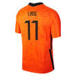 Netherlands National Team 2022 Qatar World Cup Noa Lang #11 Orange Home Men Jersey
