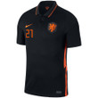 Netherlands National Team 2022 Qatar World Cup Frenkie de Jong #21 Black Away Men Jersey