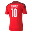 Switzerland National Team 2022 Qatar World Cup Michel Aebischer #10 Red - Garnet Home Men Jersey