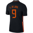 Netherlands National Team 2022 Qatar World Cup Luuk de Jong #9 Black Away Men Jersey
