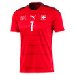 Switzerland National Team 2022 Qatar World Cup Andi Zeqiri #7 Red - Garnet Home Men Jersey