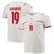 Switzerland National Team 2022 Qatar World Cup Mario Gavranovic #19 White - Red Away Men Jersey