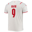 Switzerland National Team 2022 Qatar World Cup Noah Okafor #9 White - Red Away Men Jersey