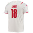 Switzerland National Team 2022 Qatar World Cup Eray Comert #18 White - Red Away Men Jersey