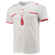 Switzerland National Team 2022 Qatar World Cup Denis Zakaria #6 White - Red Away Men Jersey