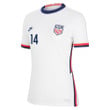 USA National Team 2022 Qatar World Cup Tyler Adams #14 White Home Women Jersey