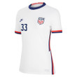 USA National Team 2022 Qatar World Cup Antonee Robinson #33 White Home Women Jersey